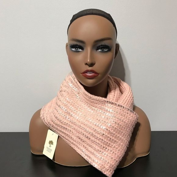 NEW Tucker + Tate women’s Pink cake metallic scarf - Picture 1 of 8